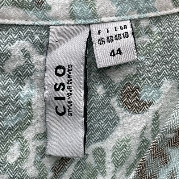 CISO Floral Hidden Button Front Floral Long Sleeve Top Size XL - Picture 4 of 11